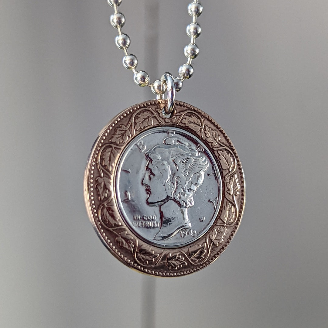 Mercury Dime "Bullseye" Pendant