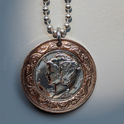 Mercury Dime "Bullseye" Pendant