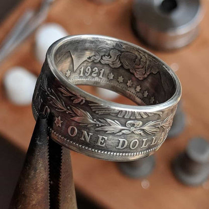 Morgan Silver Dollar Coin Ring - Men's