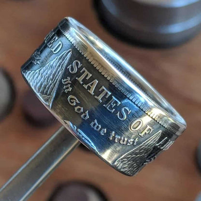Morgan Silver Dollar Coin Ring - Men's