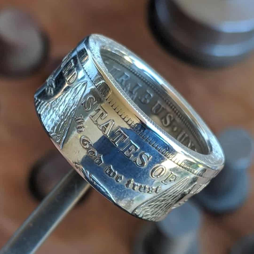 Morgan Silver Dollar Coin Ring - Men's