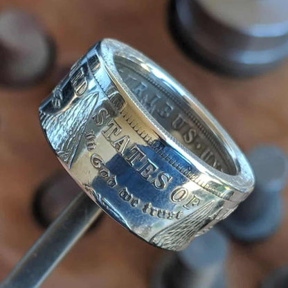 Morgan Silver Dollar Coin Ring - Men's