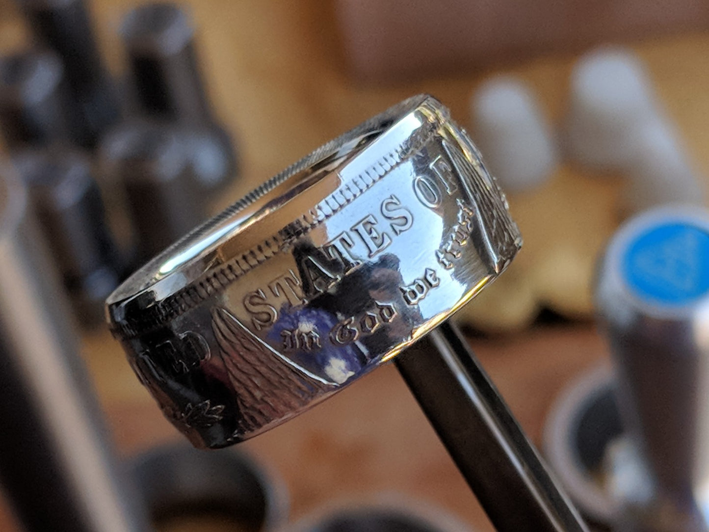 Classic 'Patriot Pair' Coin Ring Set