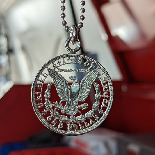 1882 Morgan Silver Dollar Cut Coin Necklace