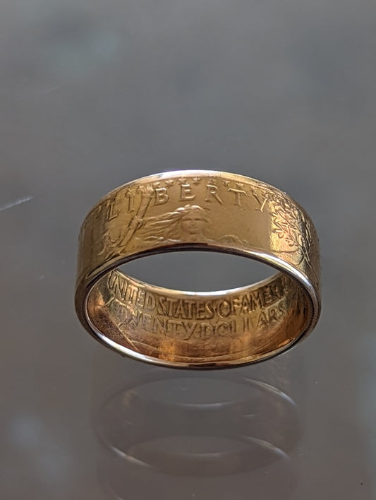 1 oz Pre-1933 Gold Eagle Coin Ring