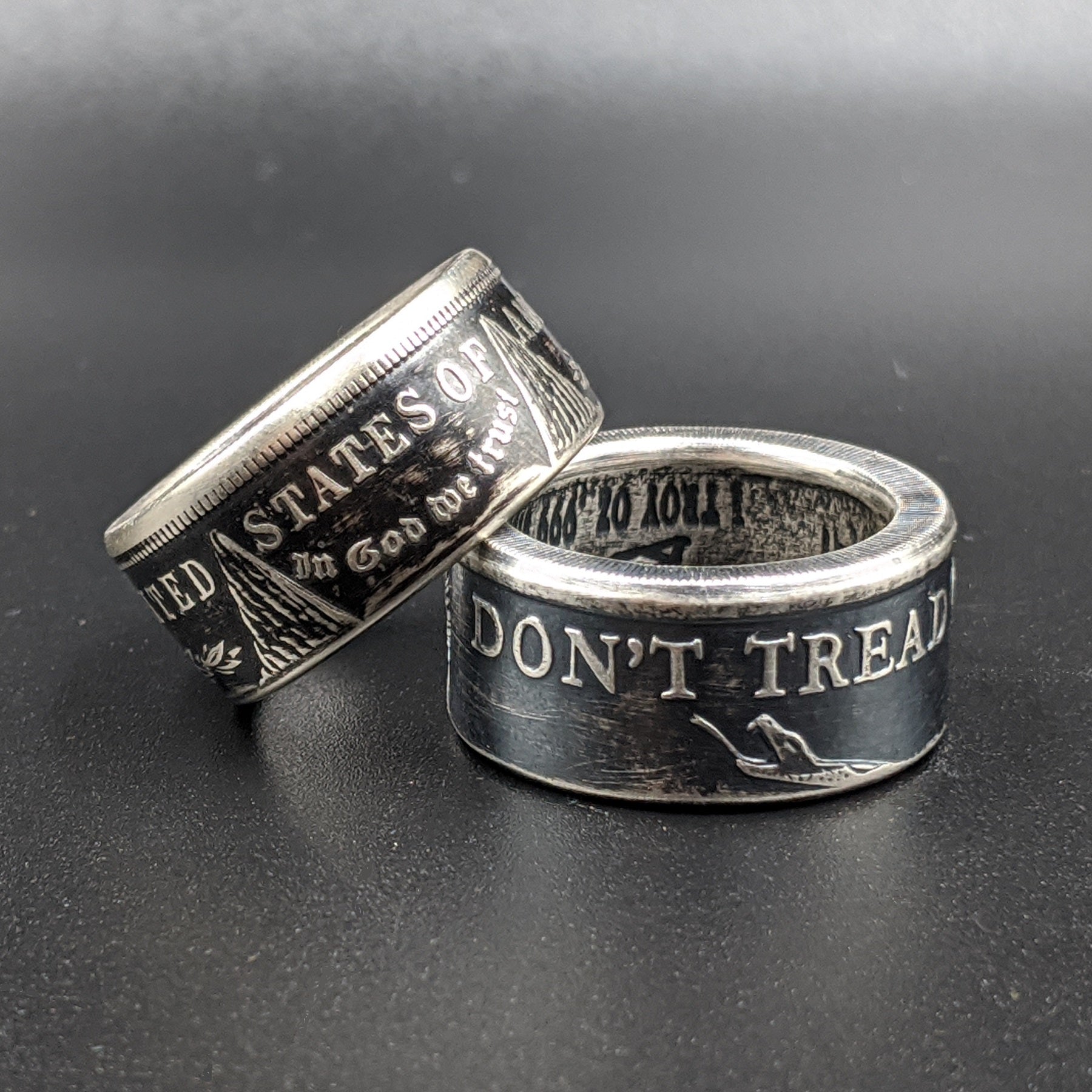 Classic 'Patriot Pair' Coin Ring Set