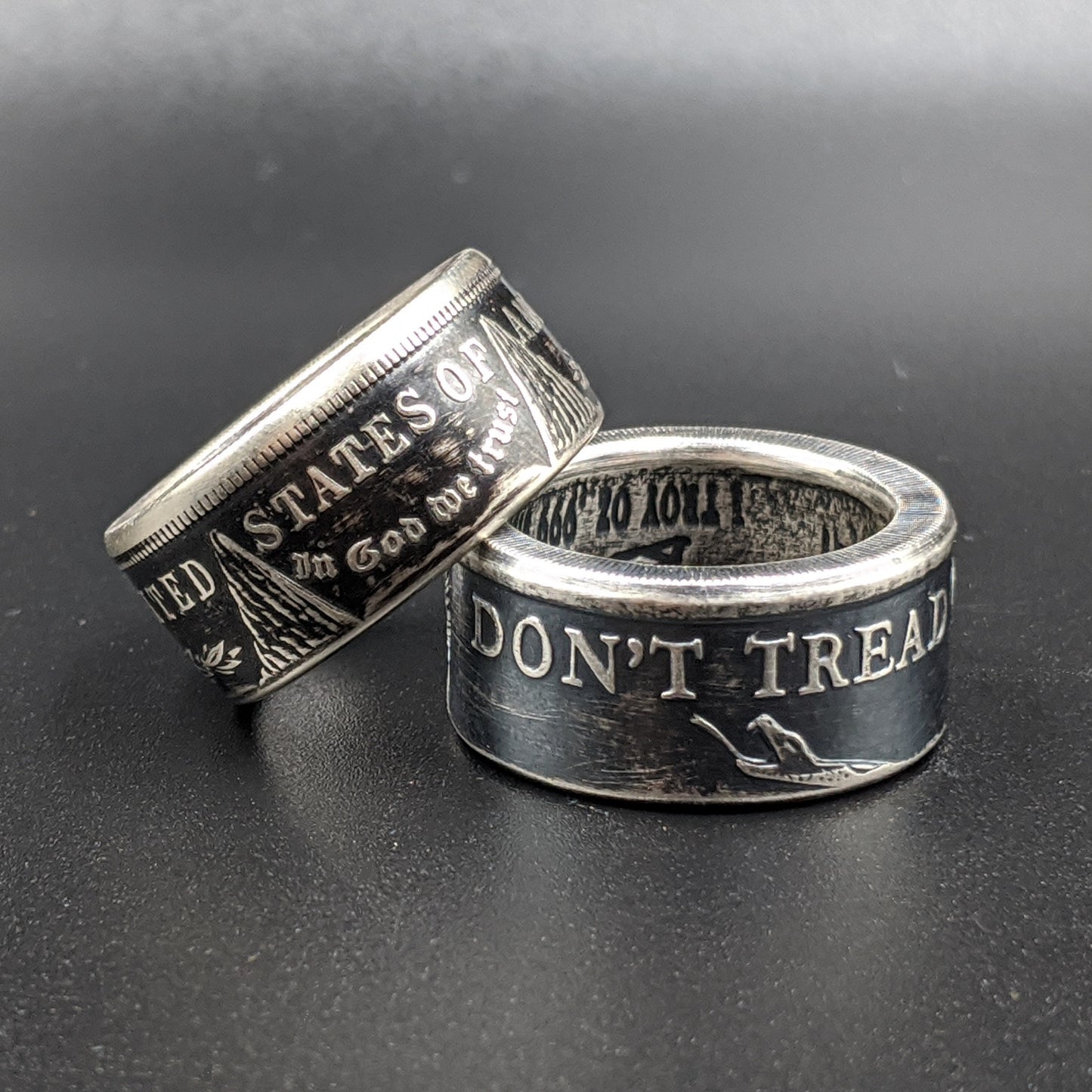 Classic 'Patriot Pair' Coin Ring Set