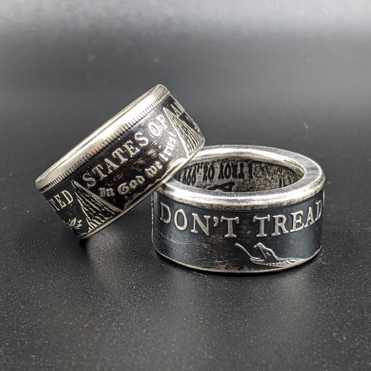 Classic 'Patriot Pair' Coin Ring Set
