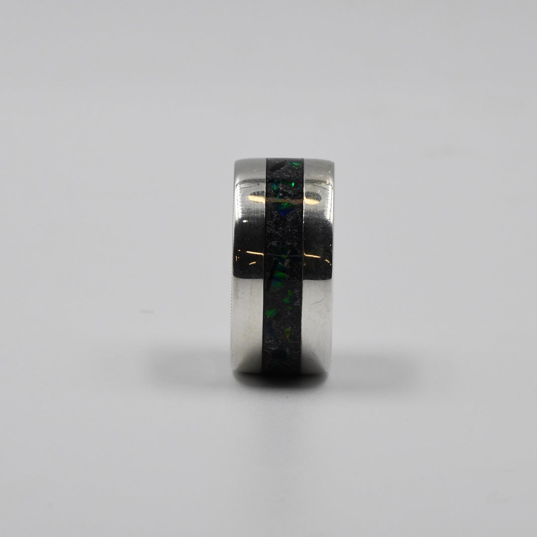 Cremation Ash Coin Ring