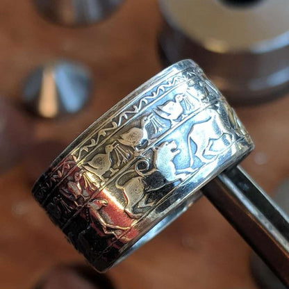 Tiger on a 1957 Buddhism Celebration coin ring