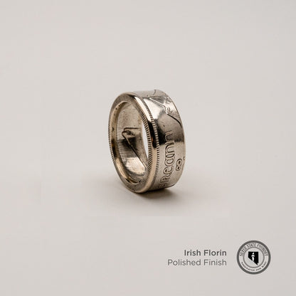Irish Silver Florin Coin Ring