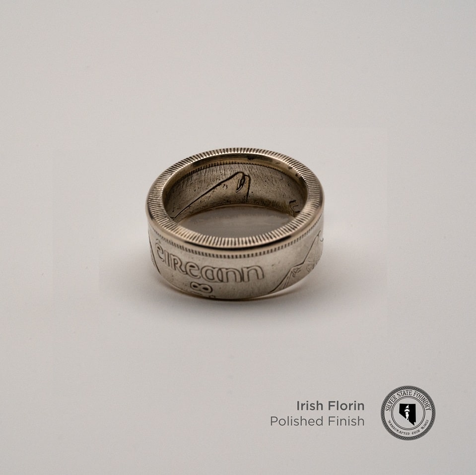Irish Silver Florin Coin Ring