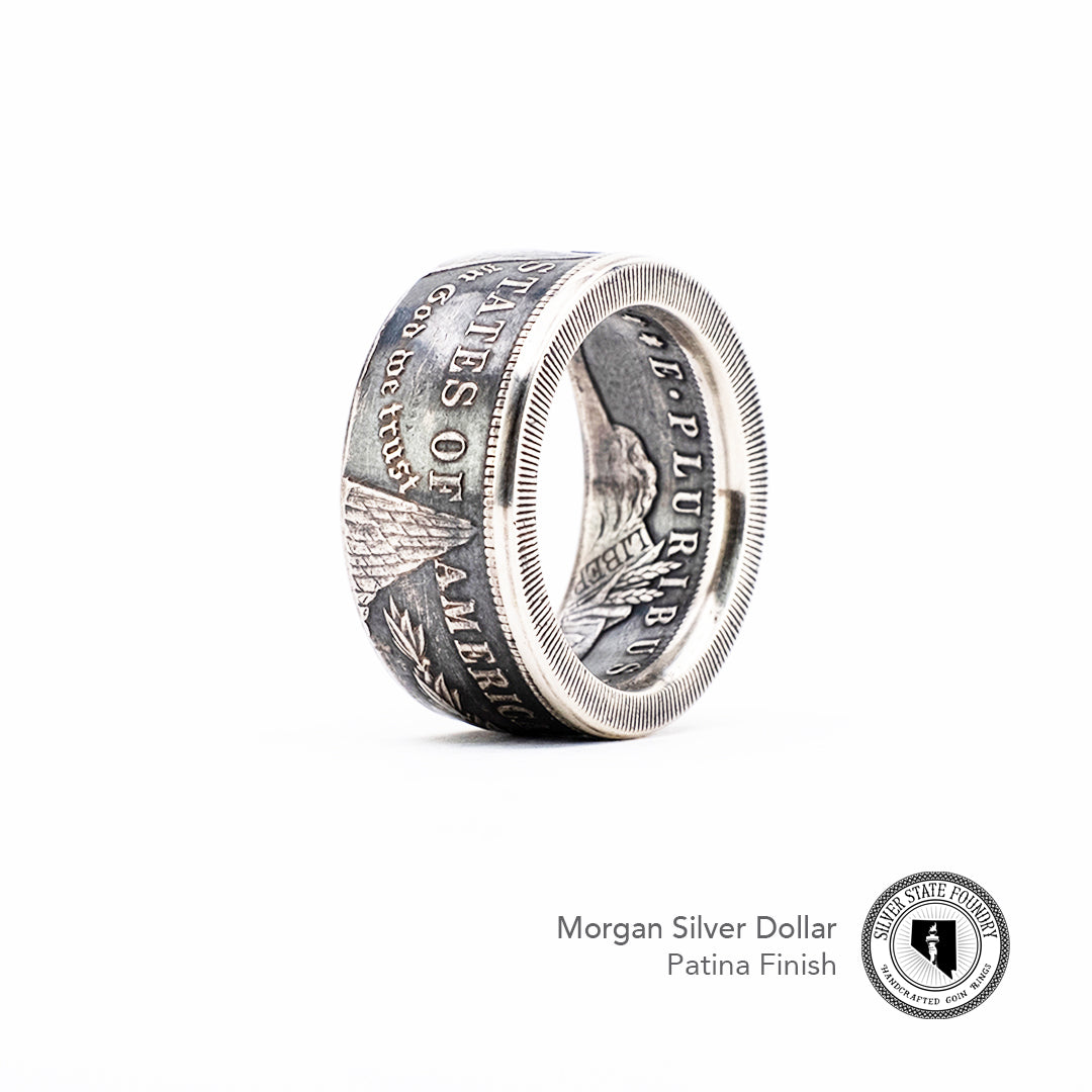 Morgan Silver Dollar Coin Ring - Men's