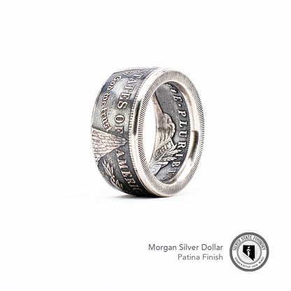 Morgan Silver Dollar Coin Ring - Men's