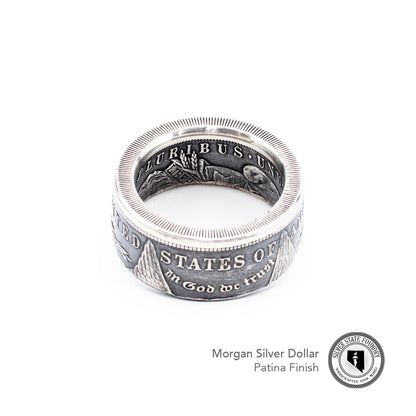 Morgan Silver Dollar Coin Ring - Men's
