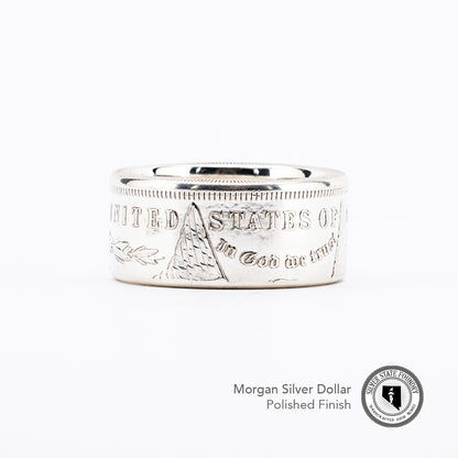 Morgan Silver Dollar Coin Ring - Men's