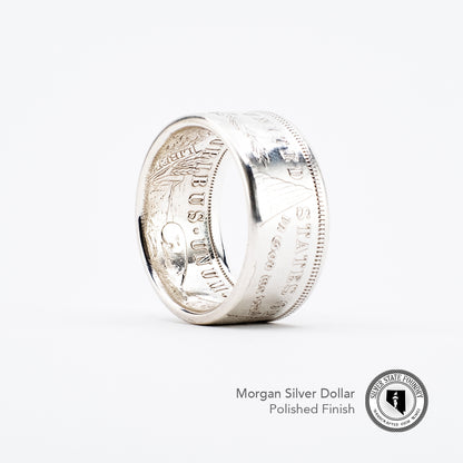 Morgan Silver Dollar Coin Ring - Men's