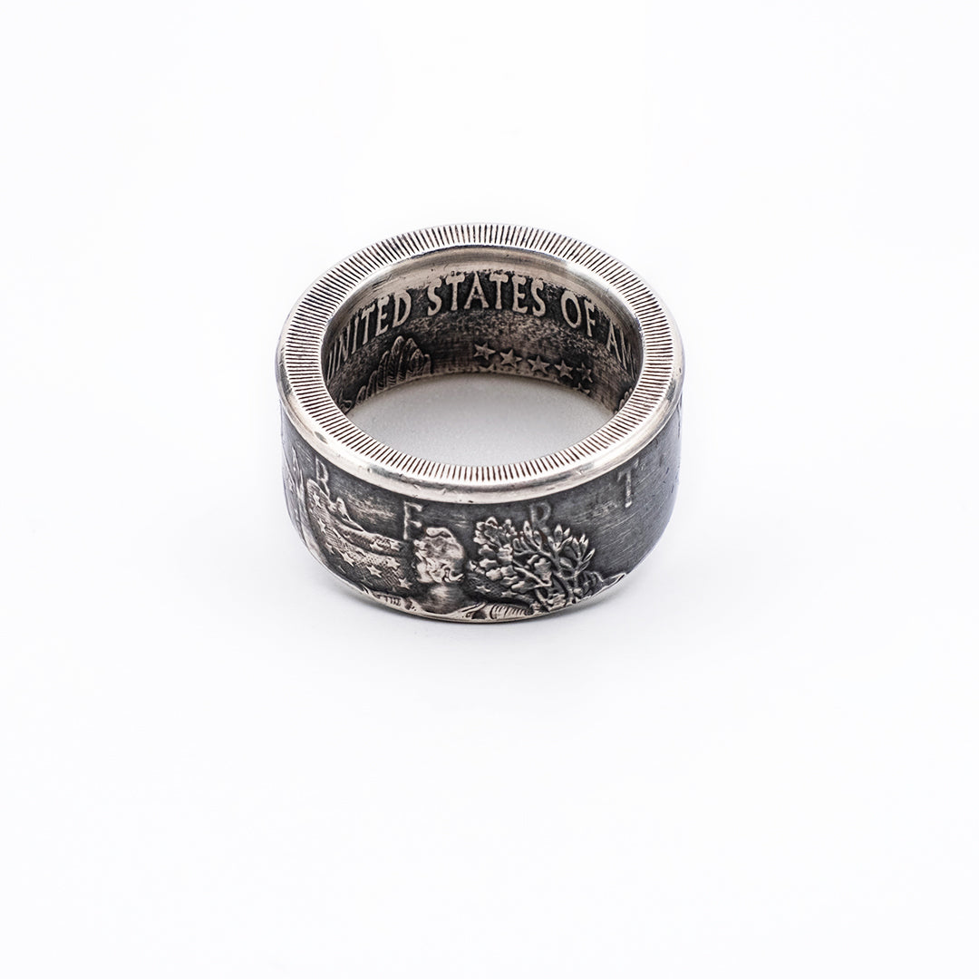 American Silver Eagle Coin Ring – Hand-Forged from a 1 oz U.S. Silver Coin