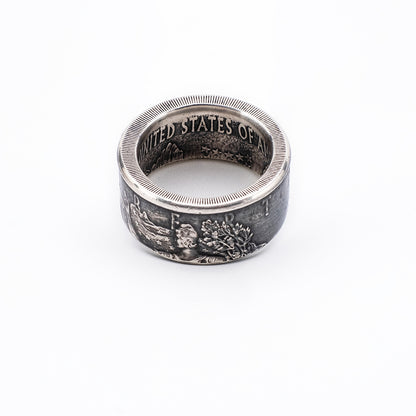 American Silver Eagle Coin Ring – Hand-Forged from a 1 oz U.S. Silver Coin