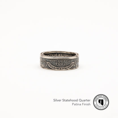 Silver State Quarter Coin Rings