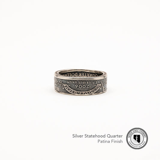 Silver State Quarter Coin Rings