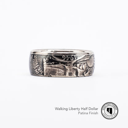 Walking Liberty Coin Ring