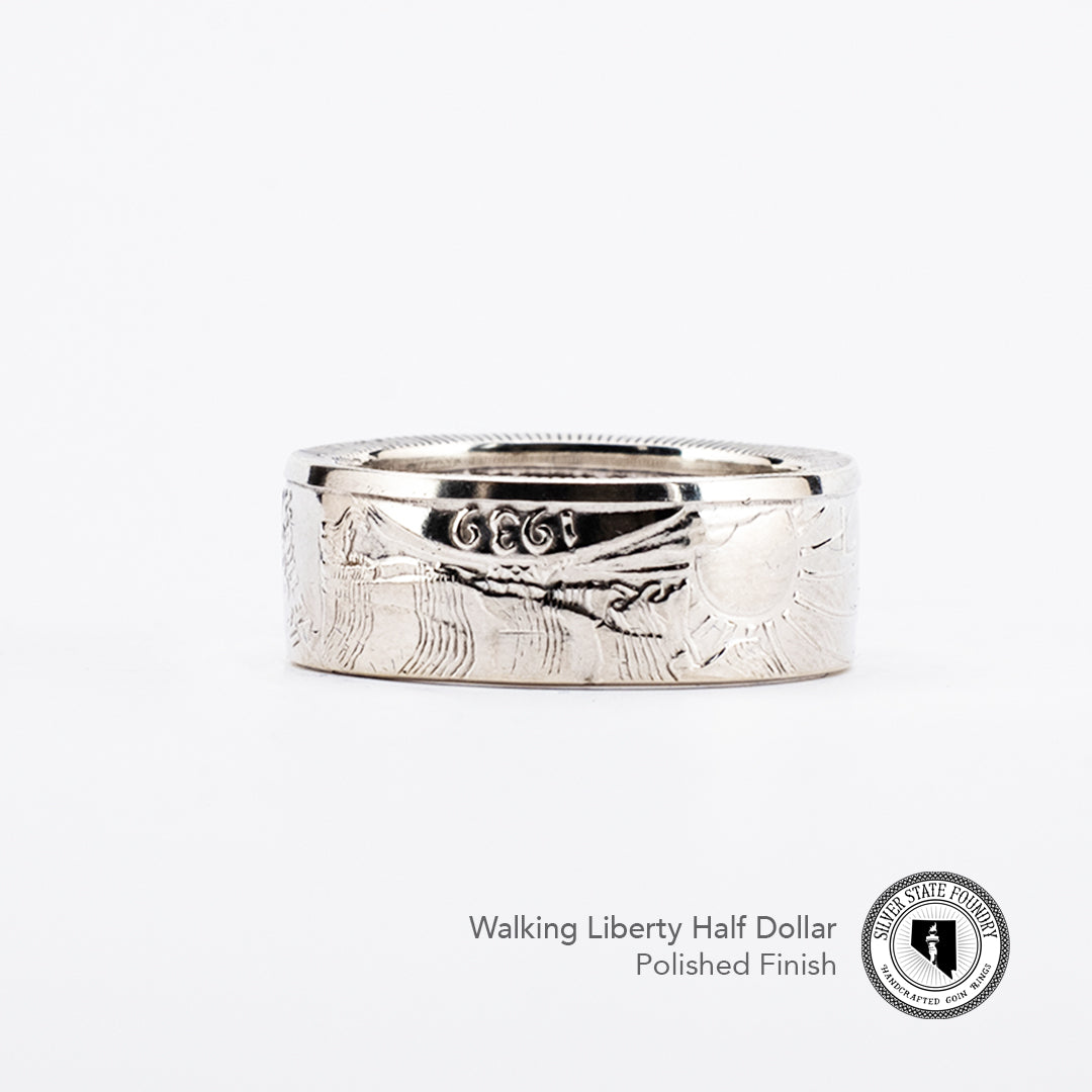 Walking Liberty Coin Ring