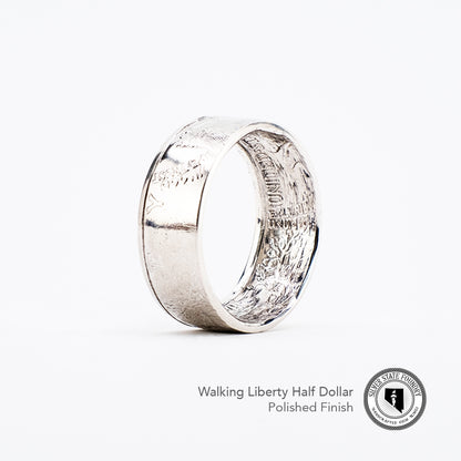 Walking Liberty Coin Ring